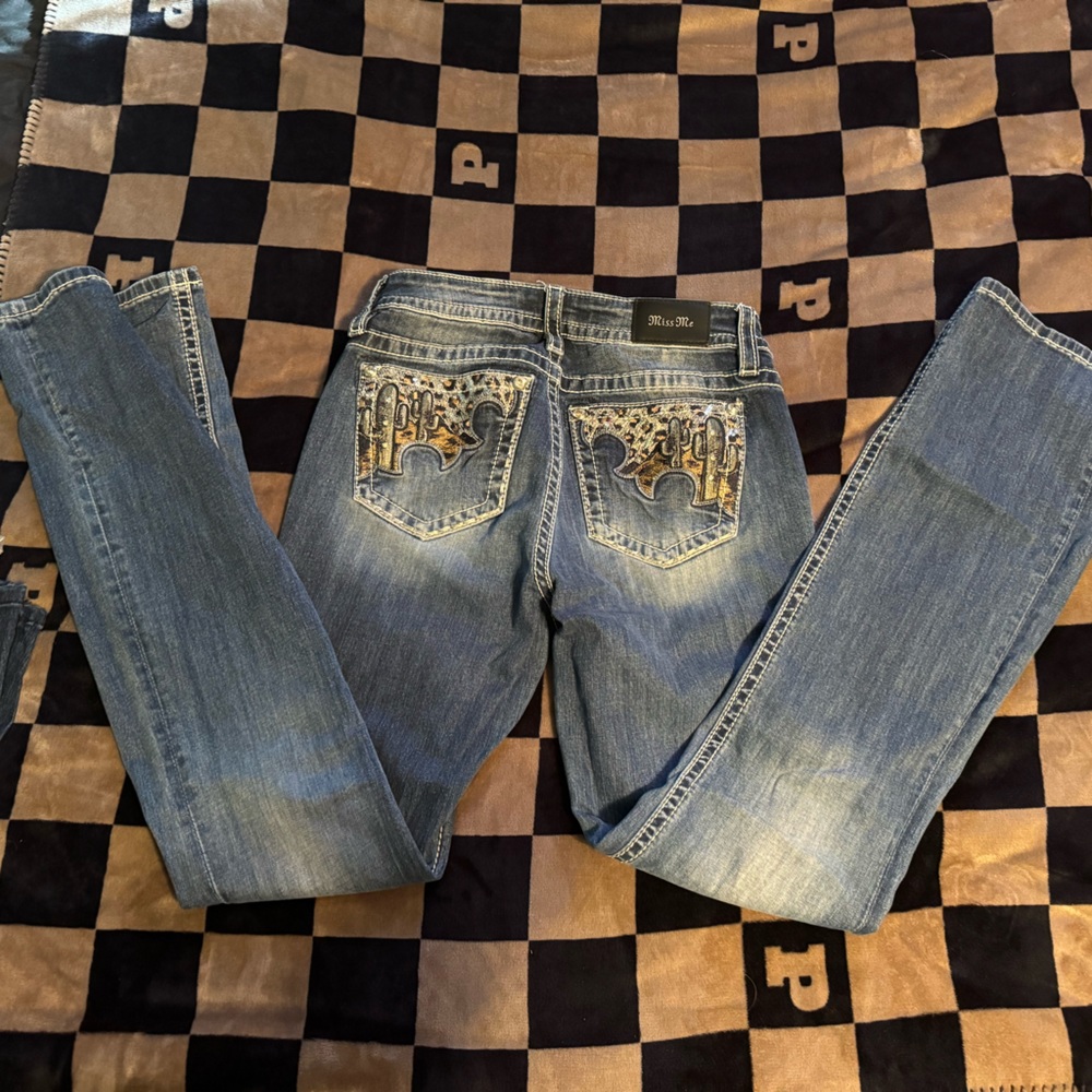 Miss me boot cut cactus print size 29/34 EUC
